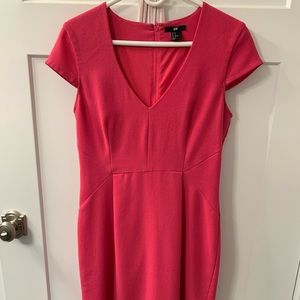 Pink v-neck dress